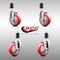 Service Caster 4 Inch 316SS Red Poly Swivel 1-1/2 Inch Expanding Stem Caster Brake SCC, 2PK SS316EX20S414-PPUB-RED-2-TLB-2-112 - alternate 4